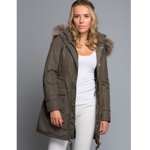 LAST 1️⃣ Olive Faux Fur Hooded Coat - Picture 2 of 7